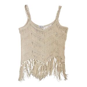Active USA Crochet Fringed Crop Top Tank Top - Size M/L  ***Item: 0666